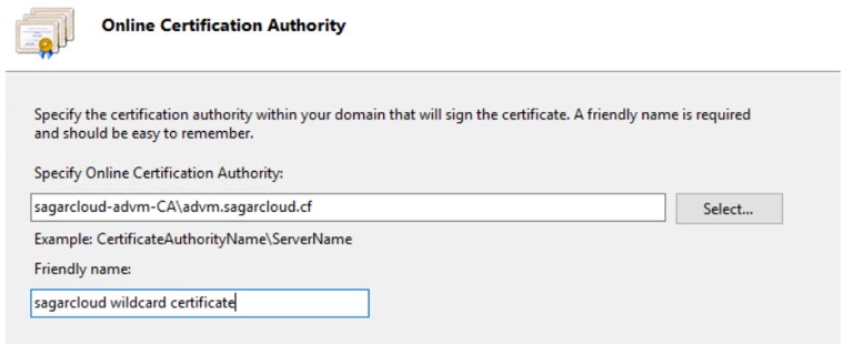 Selecting Certificate Authority
