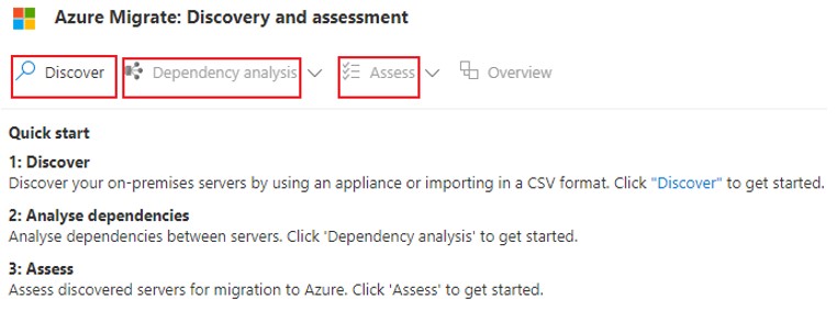 Discovery and Assessment Screen