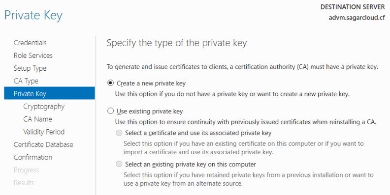 New Private Key