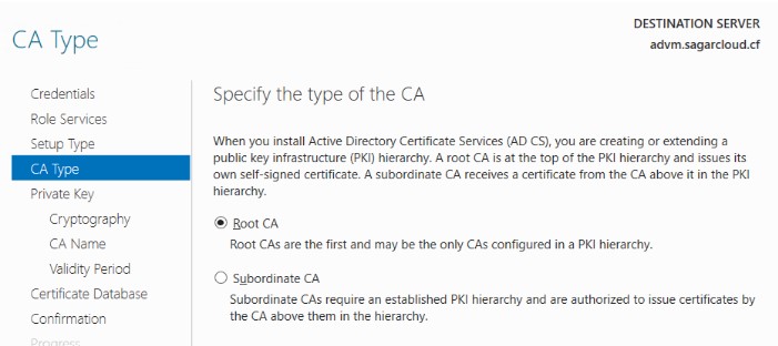 Root CA Selection