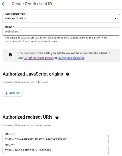 OAuth Client ID Creation