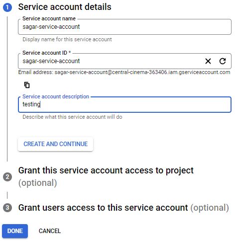 Service Account Creation