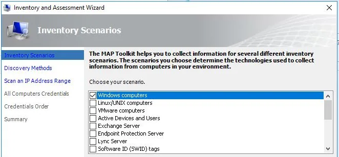 MAP - Inventory CI Selection