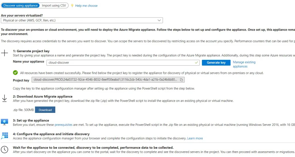 Azure Migrate - Discovery