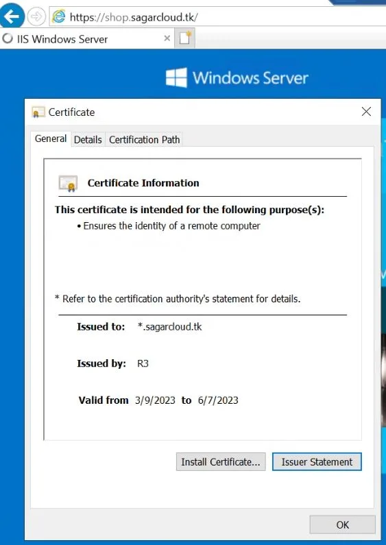 WildCard Certificate Applied